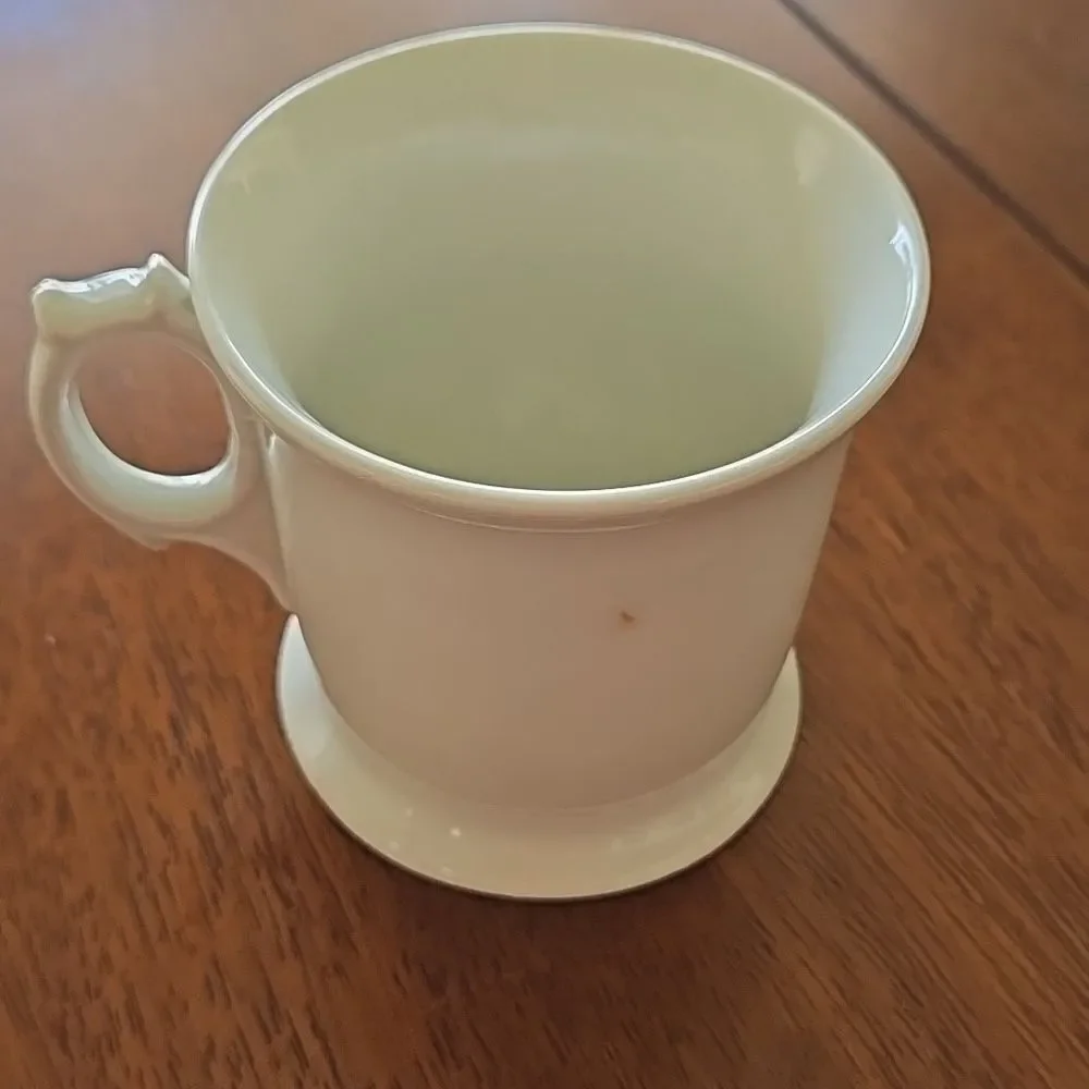 Antique Vintage Germany Porcelain Shaving Mug Cup Pink Roses Luster Germany home